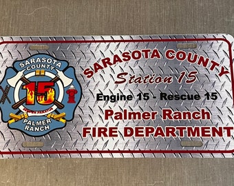 License Plate - Sarasota County Fire Department Station 15 Palmer Ranch