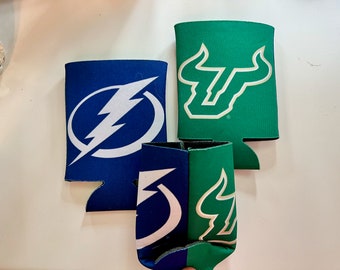 Tampabay Lightning and USF Bulls double sided drink cup holder