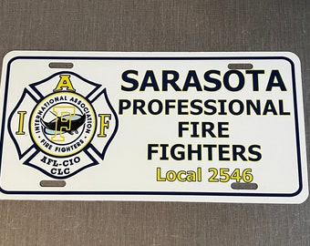 License Plate - Sarasota Professional Fire Fighters Local IAFF 2546