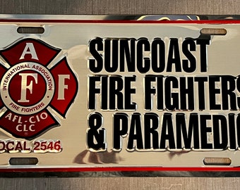 License Plate - Suncoast Fire Fighters & Paramedics Local 2546 IAFF