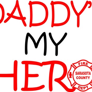 Daddy's My Hero Long sleeve onesie in white with option of colors and customize department Free Shipping image 2