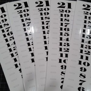 Set of 5 Cornhole Scoreboard Score Keeper - Black and White Classic