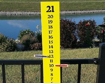 4 ft Tall Scoreboard and Stand - Yellow Board Black Letters Scoreboard is 24 Inches Tall - Yard Stand is 36" inches tall Waterproof