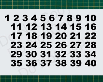 Calcomanías de Números del 1 al 10 MXNUM-005-6 5 Juegos de Pegatinas de  Números