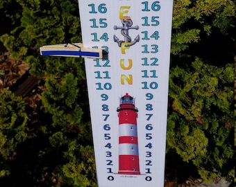 Scoreboard Scorekeeper - Lake Lighthouse Theme  - Cornhole - Ladder Ball - Horseshoes - Washer Toss