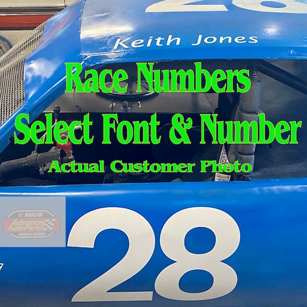 Custom Race Car Numbers Vinyl Etsy
