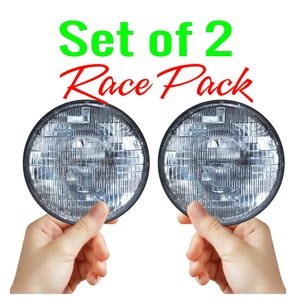 Headlight Graphics / Stickers For Stock, Derby, Race, RC Cars, Golf Carts Set of TWO Fake Faux Headlights Decals Includes 1/2 Sizes