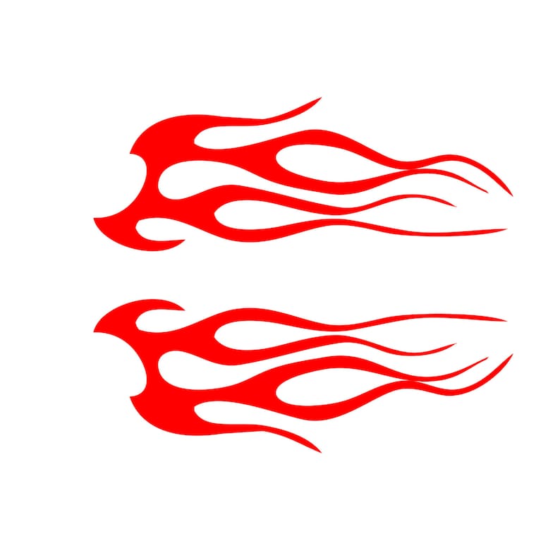 Flames Set of 2 Vinyl Decals for Car / Motorcycle / RC / | Etsy