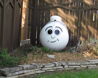 Dress up Your Boring Propane Tank With Our Funny Face Quality Vinyl Decal Sticker - Select Color