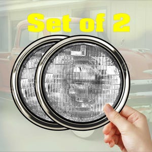 Fake Round Headlight & Chrome Ring Stickers Stock, Derby, Race, RC Cars, Golf Carts, Motorcycles, Go Carts Karts Listing is for TWO Decals