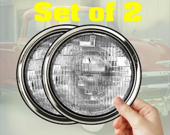 Fake Round Headlight & Chrome Ring Stickers Stock, Derby, Race, RC Cars, Golf Carts, Motorcycles, Go Carts Karts Listing is for TWO Decals
