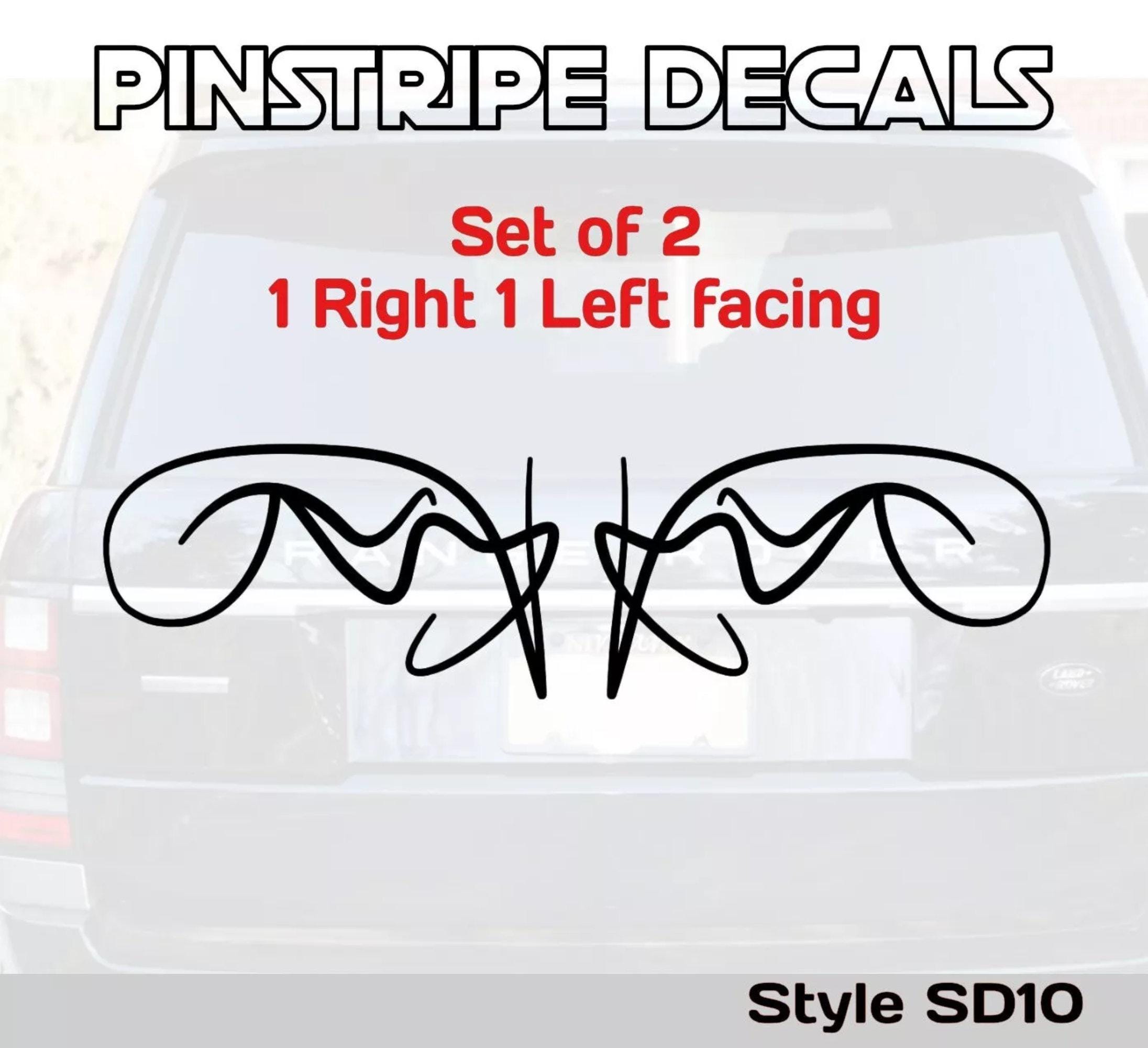 Scroll Pinstripe Vinyl Decals Fits Cars Trucks Atvs Golf Carts Tool ...