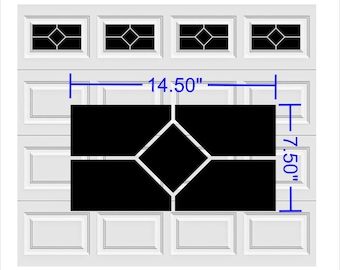 Waterford Faux Window Garage Door Vinyl Decals Fits 8 x 15 & up
