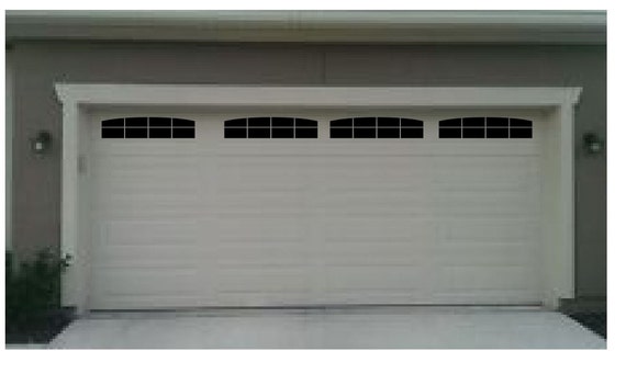 Carriage House Style Faux Double Garage, Double Wide Garage Door
