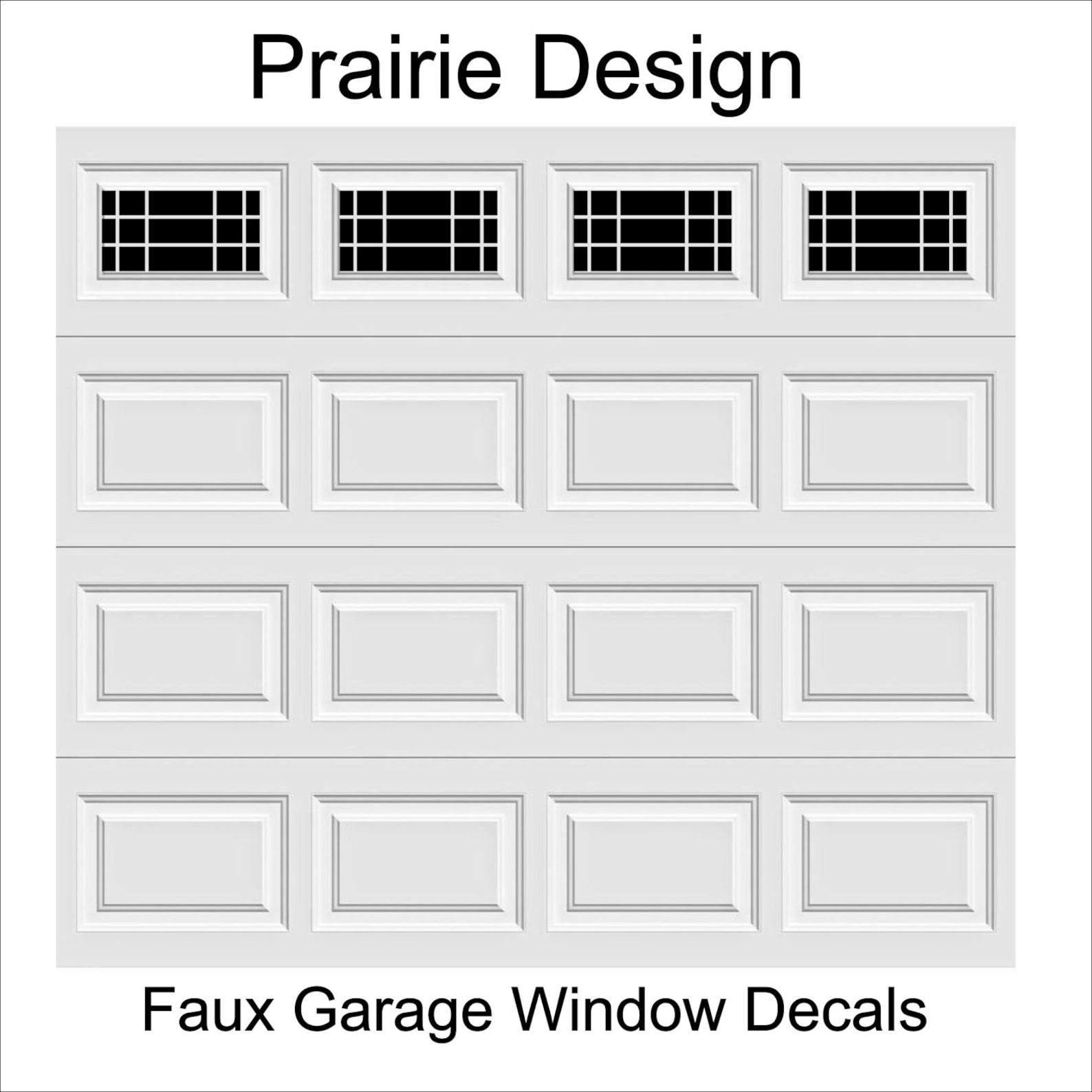 Prairie Faux Window Garage Door Vinyl Decals Fits 8 X 15 & Up Etsy