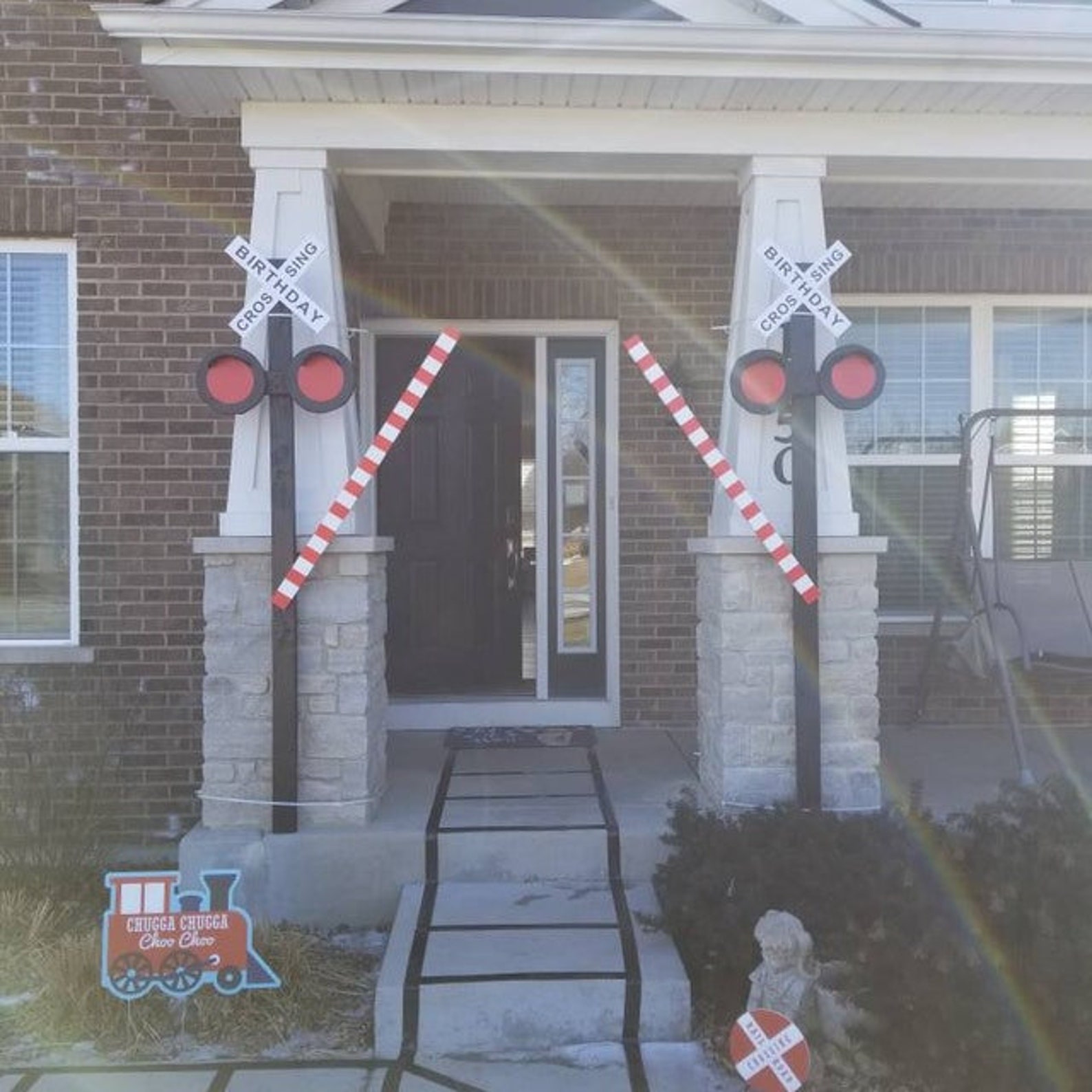 Birthday Crossing Sign Replica Train Crossing 18 X | Etsy