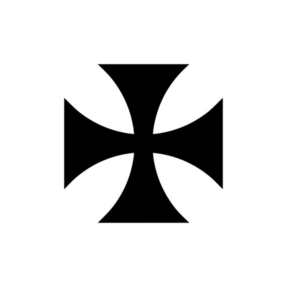 2 x German Iron Cross car bumper bike self adhesive sticker decal easy apply