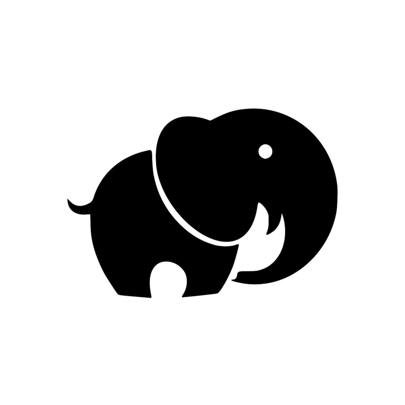 Adorable Elephant Vinyl Decal for Wall Car Laptop or Etsy