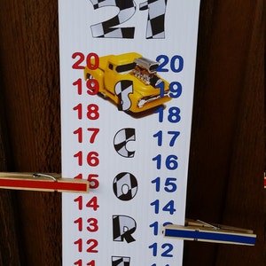 Scoreboard Score Keeper - Hot Rod Racing Theme - UV & Water Resistant ...