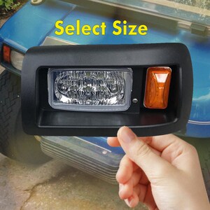 Set of 2 Faux / Fake Headlight Assembly Stickers for - Golf Carts - Stock Cars - Derby Cars - Race Cars