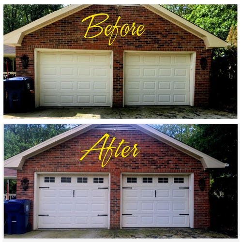 Craftsman Style Faux Garage Door Windows Vinyl Decals No Faux Garage Door Windows Vinyl Decals, Craftsman Style Garage Doors Without Windows