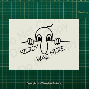 Kilroy was here WWII WW2 Graffiti Vinyl Decal Sticker - Made In USA
