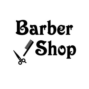Barber Shop Business - Window Door or Wall - VINYL DECAL STICKER - Select Color