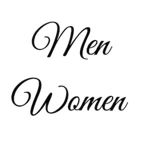 Men Women Restroom - Decal Sticker- Select Color & Size