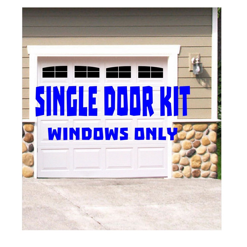 Simple Garage Door Vinyl Window Decals with Electrical Design