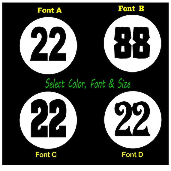Vintage racing number decals deals