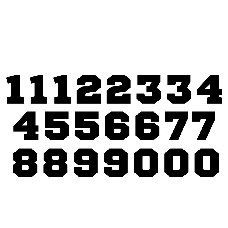 Sport Helmet Number Vinyl Decals Set of 22 Stickers Select Etsy