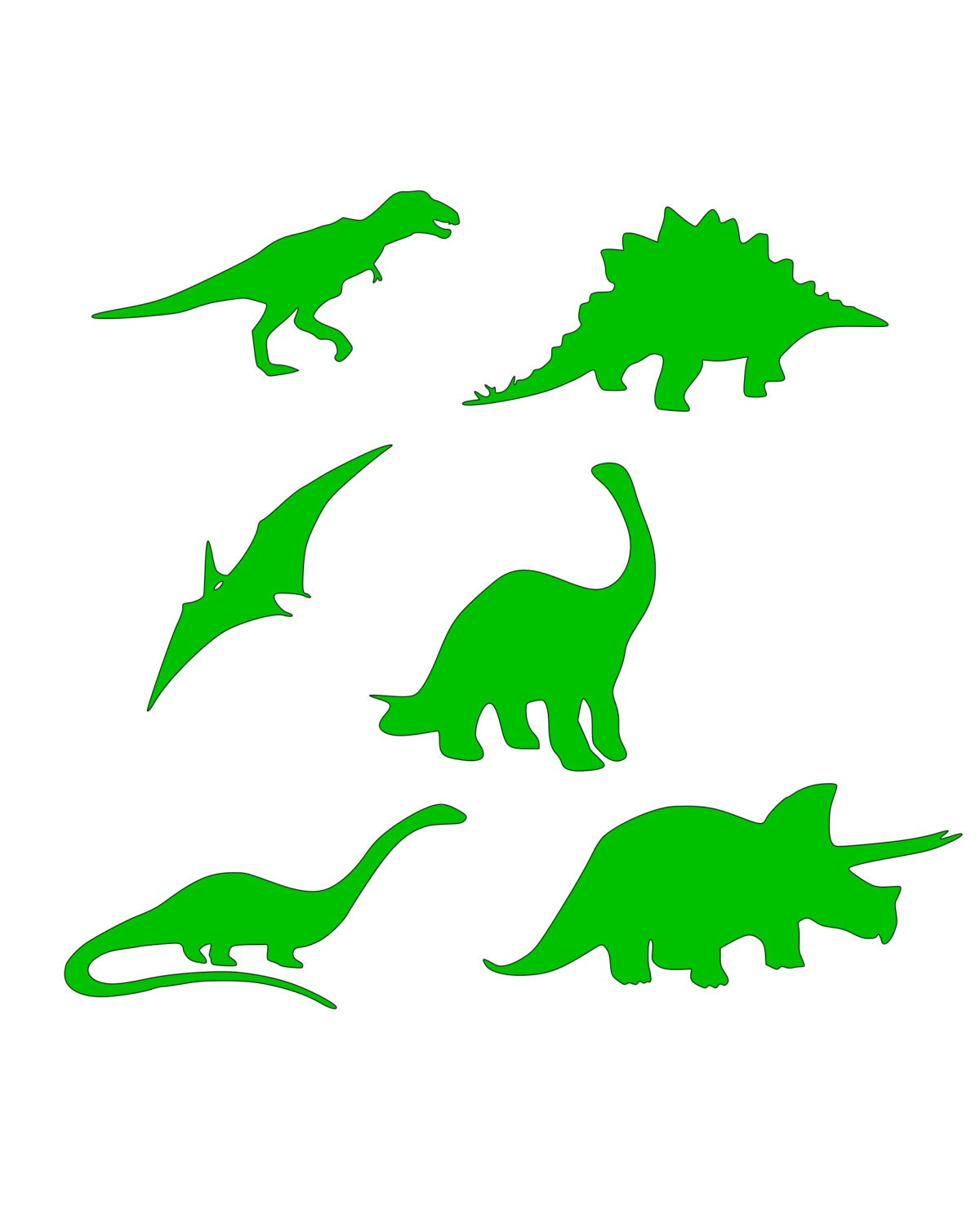 Dinosaur Vinyl Wall Decals Easier Than Paint or Stencils Etsy