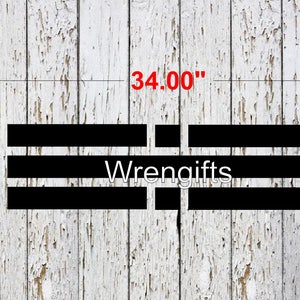 Prairie 34 x7 Long Panel Faux Garage Door Windows Decals Designed For Wide Panel Doors image 2