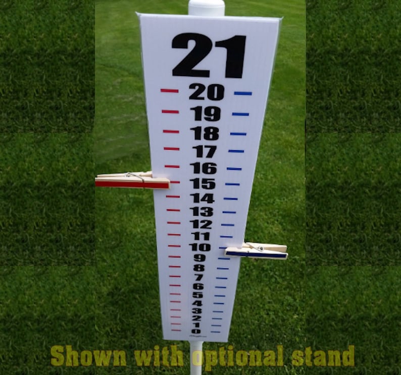 Handmade Cornhole Scoreboard: Easy Read Numbers, Water Resistant image 2