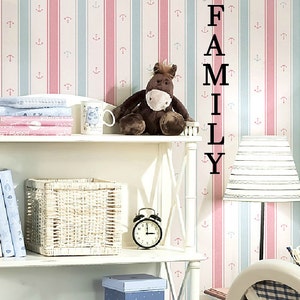 Family Vertical Vinyl Wall Decals Select Color image 1