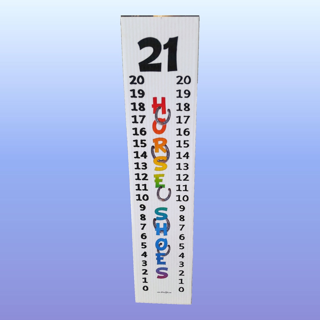 Horseshoe Scoreboard Score Keeper Full Color Etsy