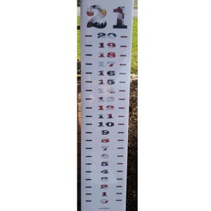 Cornhole - Horseshoe - Scoreboard Score Keeper Sign - USA Flag Eagle Theme Full Color