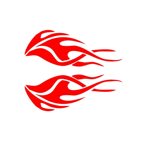 Flames Set of 2 Vinyl Decals for Car / Motorcycle / RC / Etsy