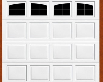 Carriage House Style Faux Windows Garage Door Vinyl Decals - For 16 x 12 Panels
