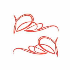 Scroll Pinstripe Decal - Fits Corvette Camaro Choppers and more  - Select Color - WGP01