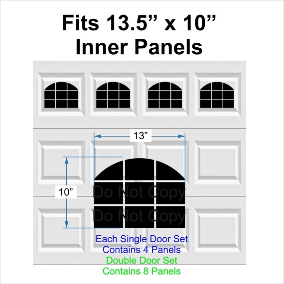 13 X 10 Carriage House Arched Garage Door Windows Faux Etsy