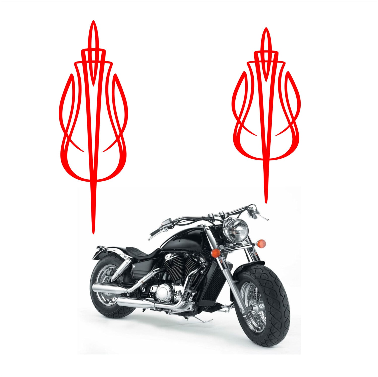 Autocollant Pinstripe Jester De 3 X 10 Pouces Pour Harley