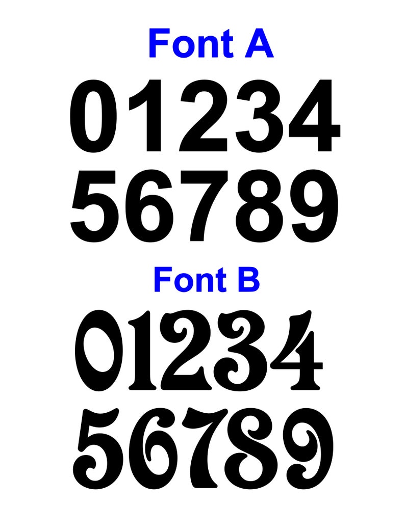 - Stock Rally Car Race Car Numbers Set Vinyl Decals 2x Select Size /& Color
