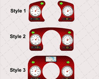 Replacement Dash Sticker Fits Most Cozy Coupe Toys and Other Ride on Toys - Red Carbon Fiber Look Makeover Decal
