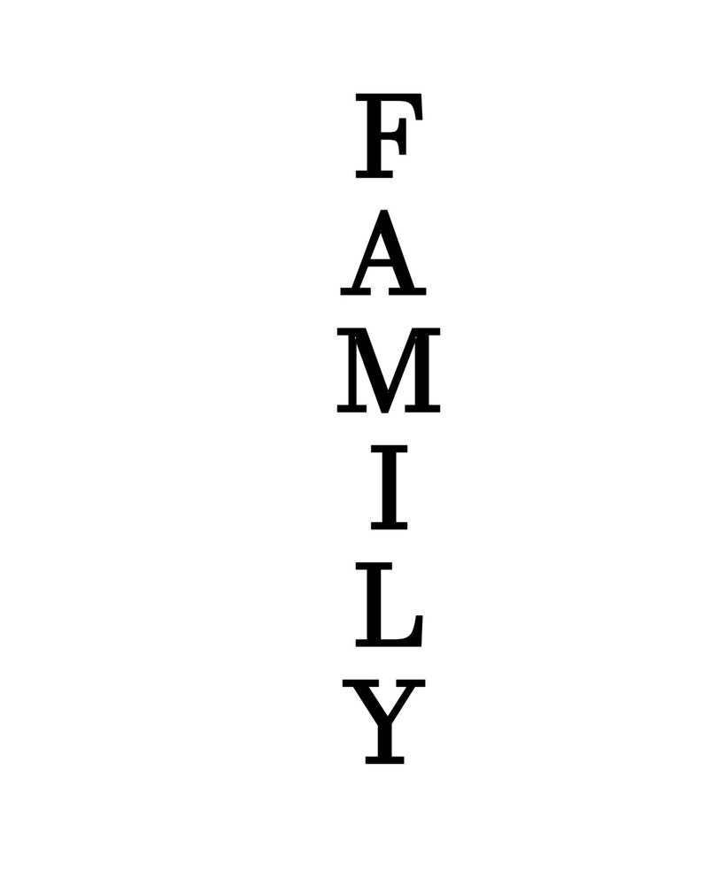 Family Vertical Vinyl Wall Decals Select Color image 2