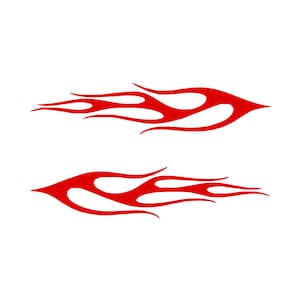 2 Flame Vinyl Decals for Car, Truck, Laptop and More - Any Color