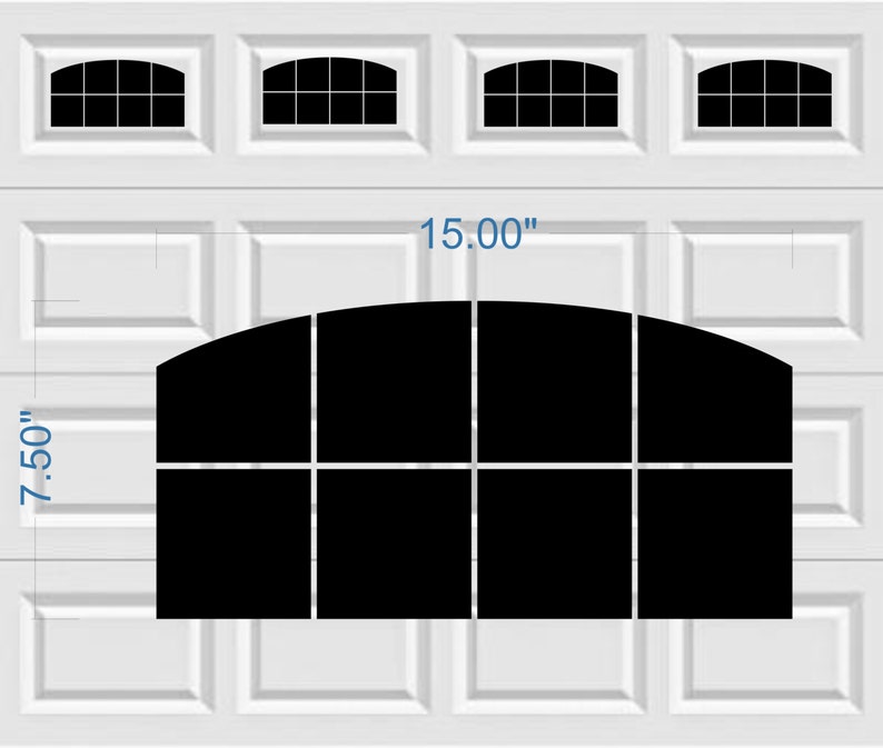 Carriage House Arched Window Style Faux Garage Door Vinyl Etsy