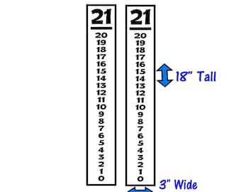 Cornhole Scoreboard Decals Set of 2 18x3 - DIY Sign - Select your favorite Color