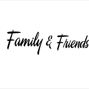 Family and Friends Horizontal Removable Vinyl Wall Decal Color Black - Etsy