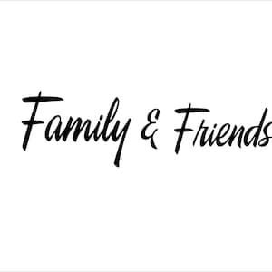 Family and Friends Horizontal Removable Vinyl Wall Decal Color Black - Etsy